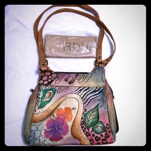 Anuschka colorful hand painted purse